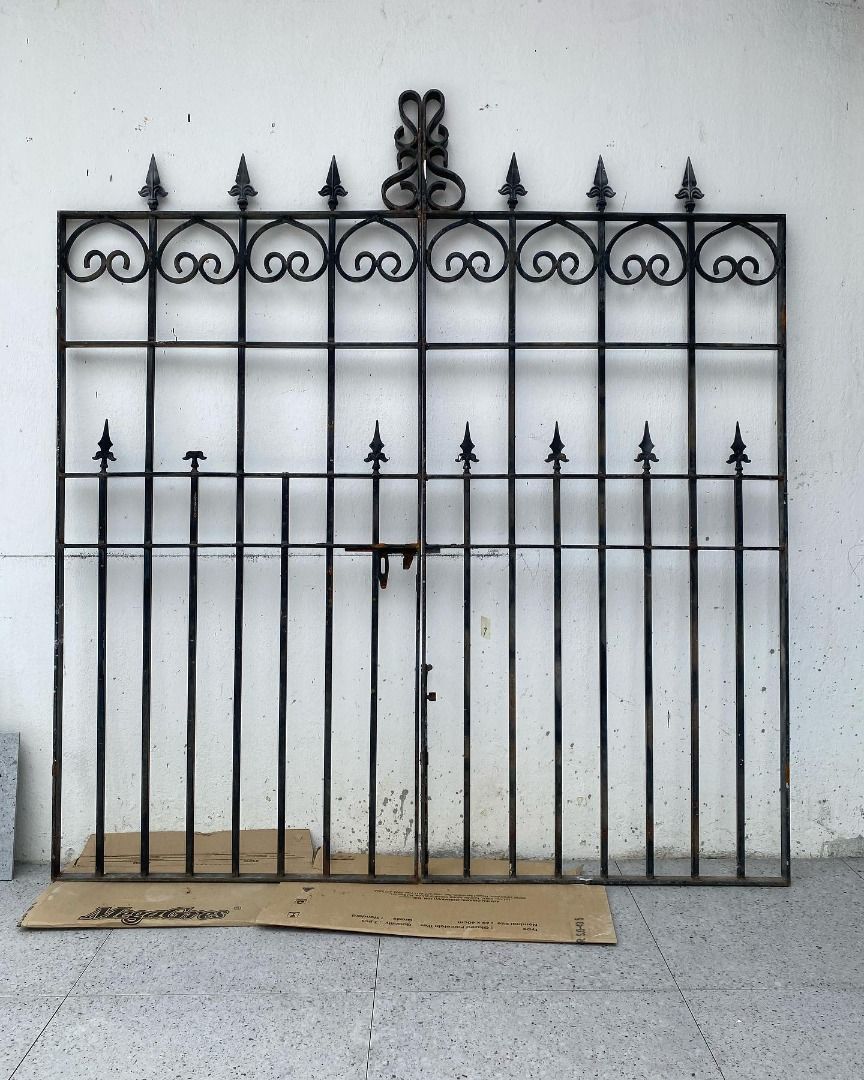 Antique Colonial Wrought Iron Gate Pintu Besi Antik, Furniture & Home
