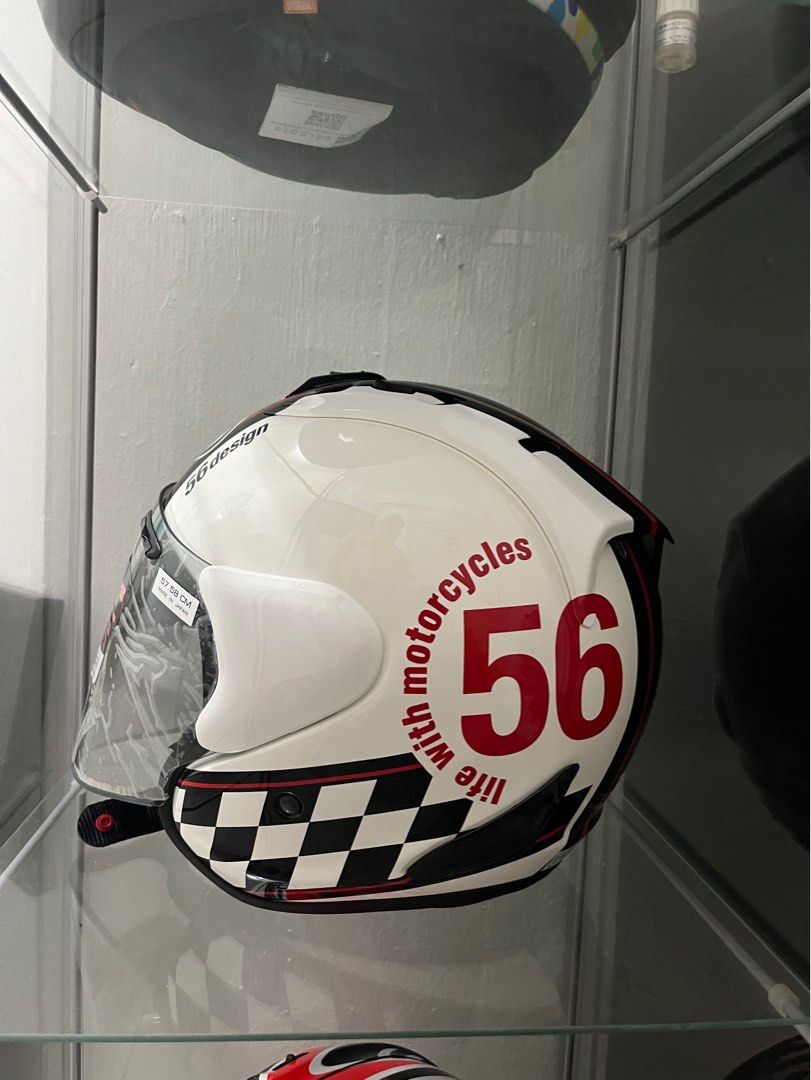 Arai Helmet SZ-Ram4 56 Design Authentic (Category: Motorcycle Apparel) located in Singapore. Submitted by wonyheartu (Listing ID 1237460953, Image 2). Description: Authentic, Full set ( bag, box) Brand new, unused, Bought for display purposes.