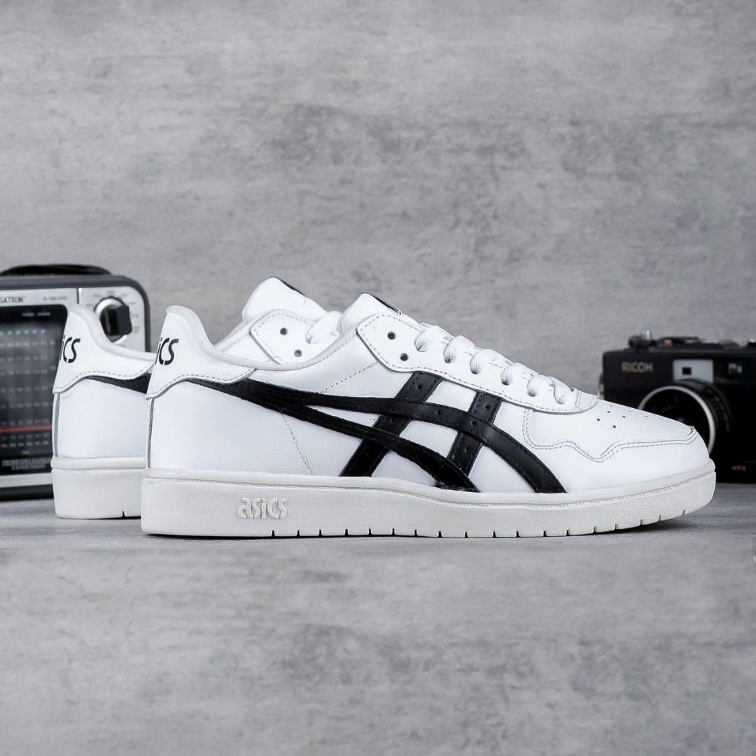 ASICS JAPAN S WHITE BLACK, Fesyen Pria, Sepatu , Sneakers di Carousell