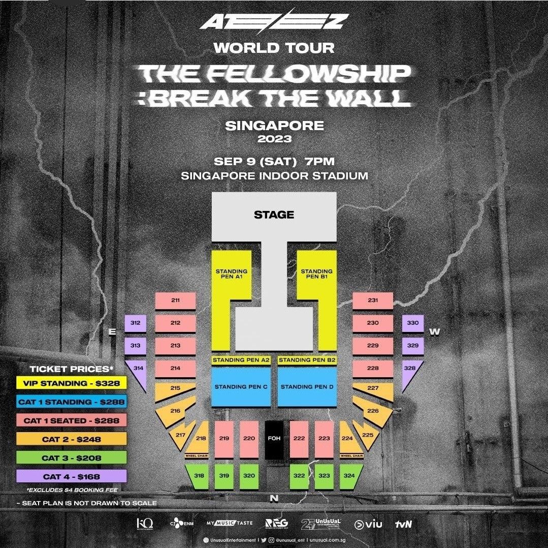 Ateez Concert Ticket Cat 3 original price, Tickets & Vouchers, Event