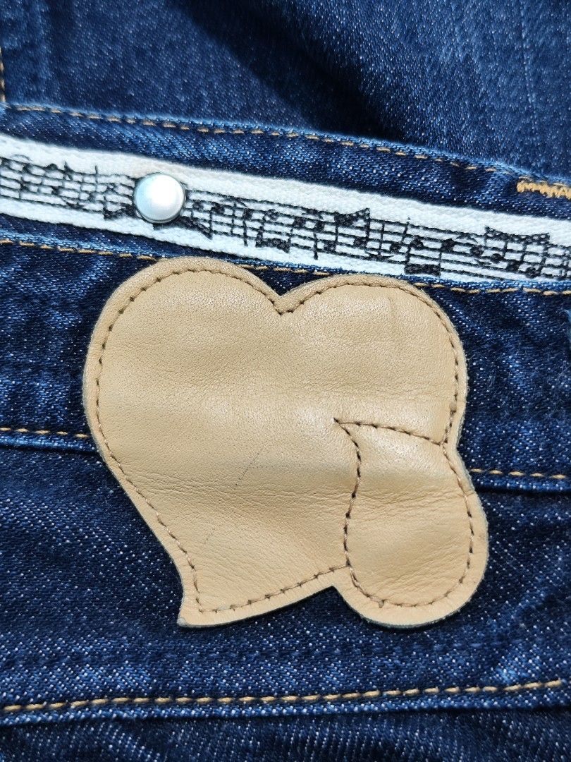 Authentic Number Nine Musical Note Bush Heart Patch Denim on Carousell