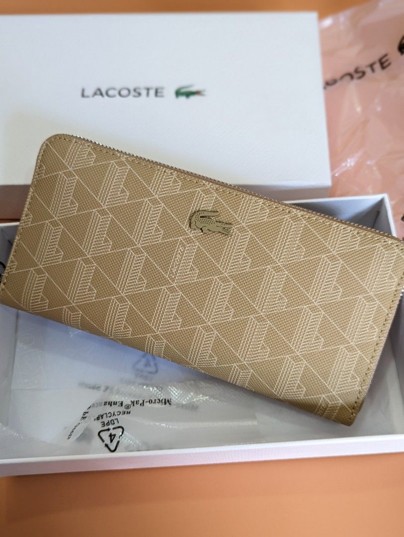 Lacoste Women's Monogram Zipped Card Holder