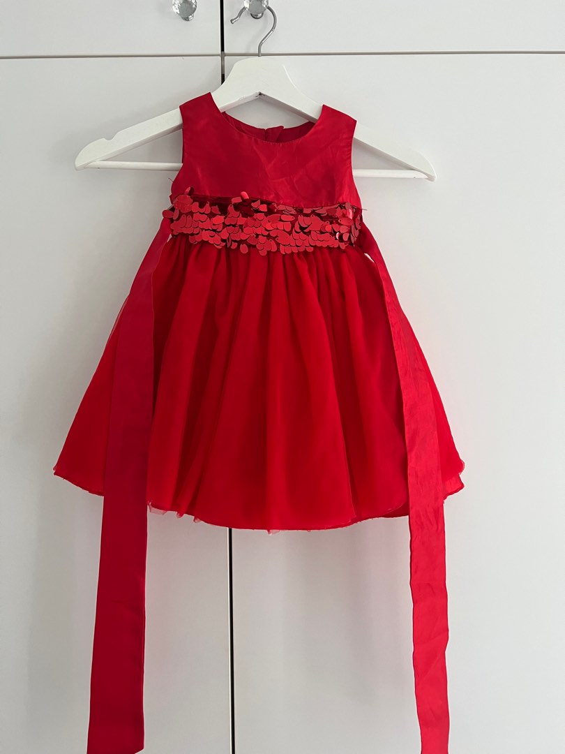 Red frock design discount for baby girl