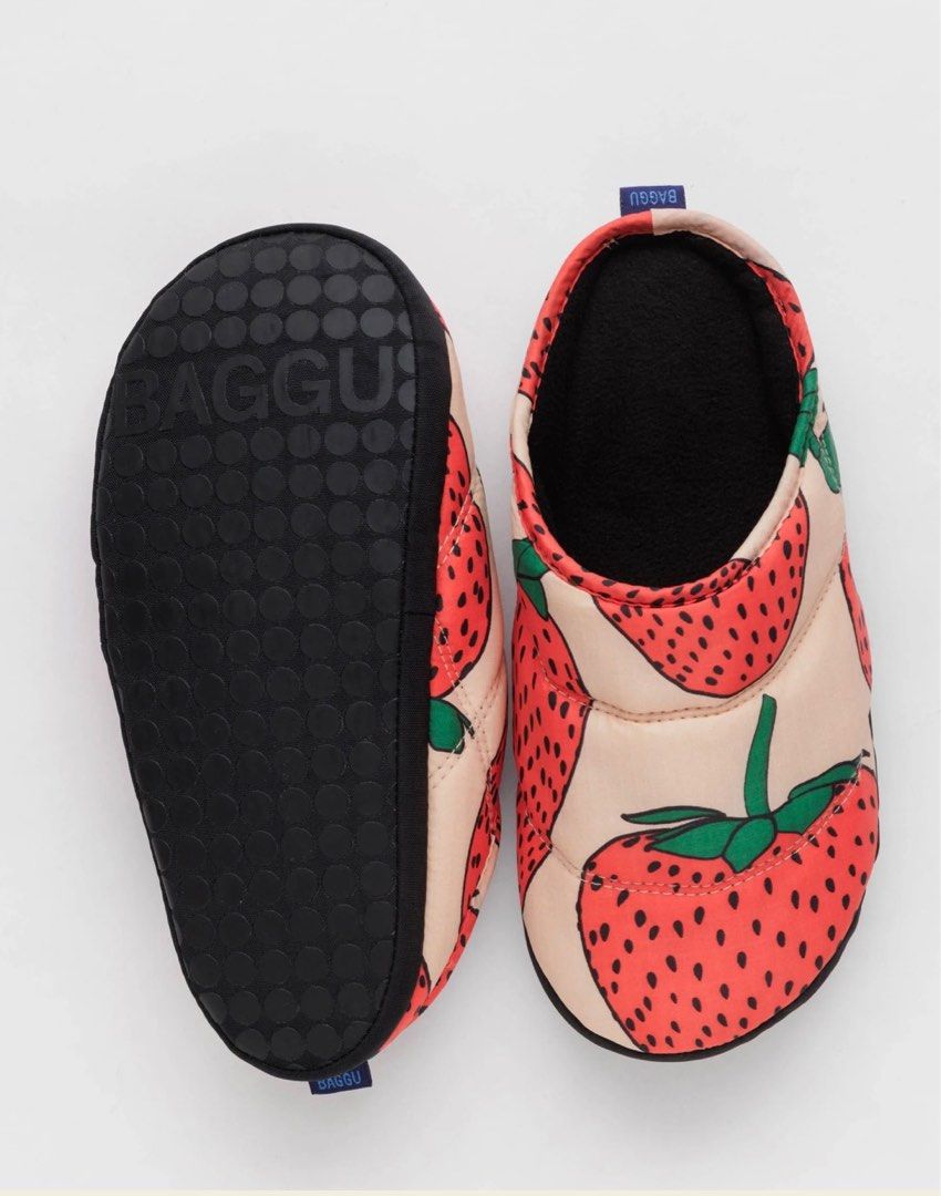 Baggu Puffy Slippers in Strawberry Women s Fashion Footwear