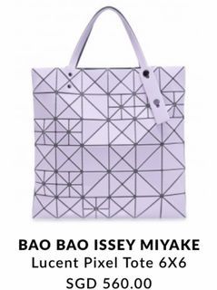 BAO BAO ISSEY MIYAKE PIXEL Tote Bag Yellow,Black 6x6