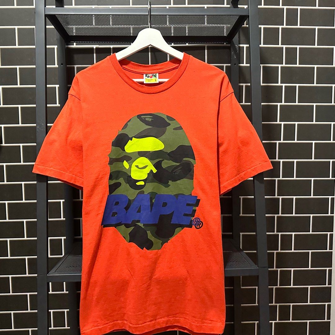 bape camo head tee Men s Fashion Tops Sets Tshirts Polo