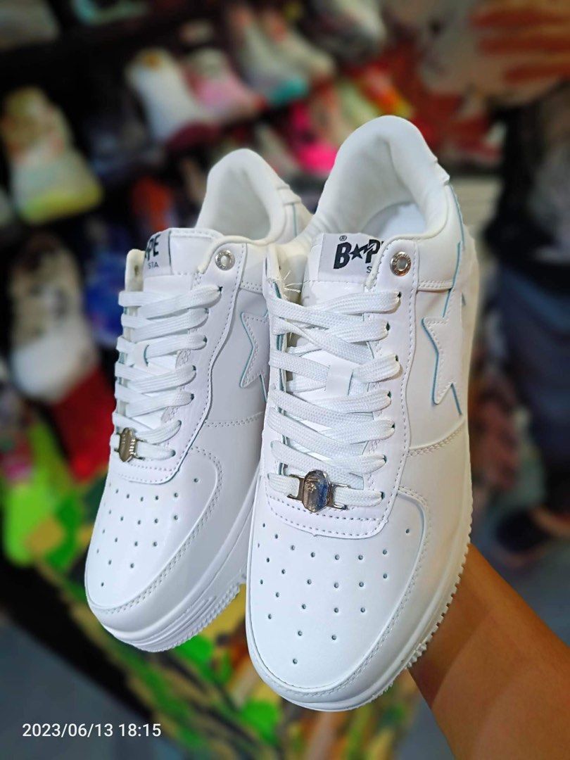 Triple hotsell white bapesta