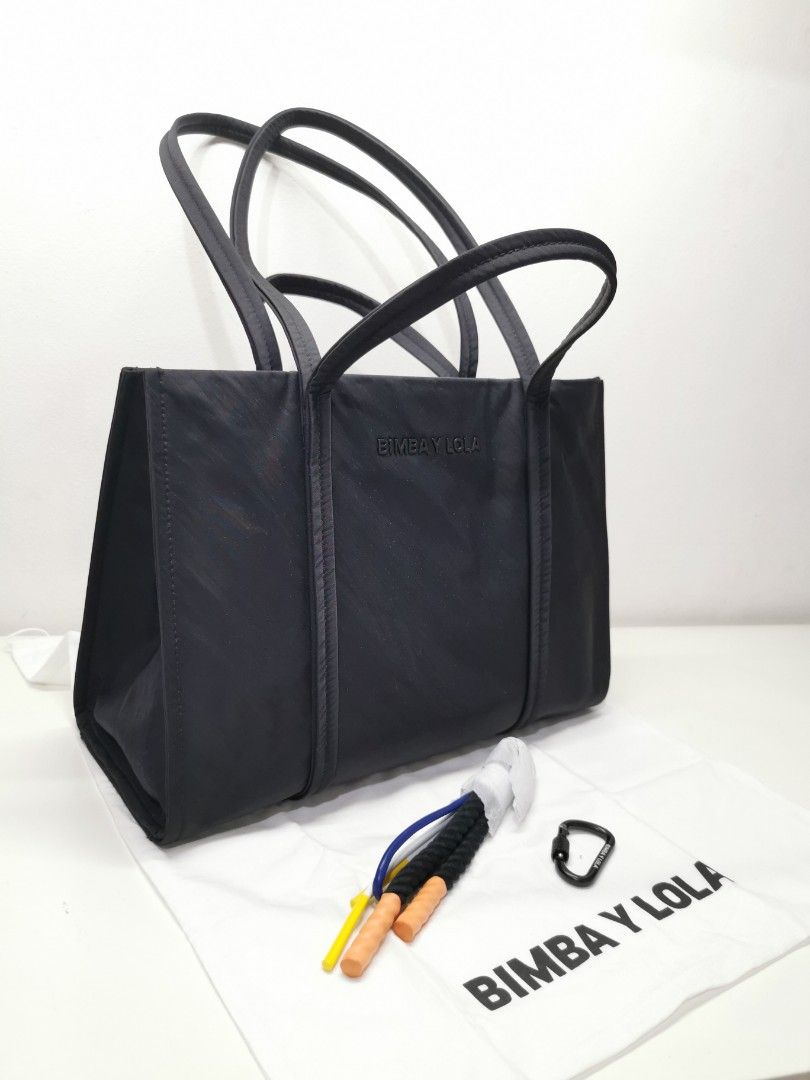 Bimba Y Lola Quilted Nylon Shopper Bag Black