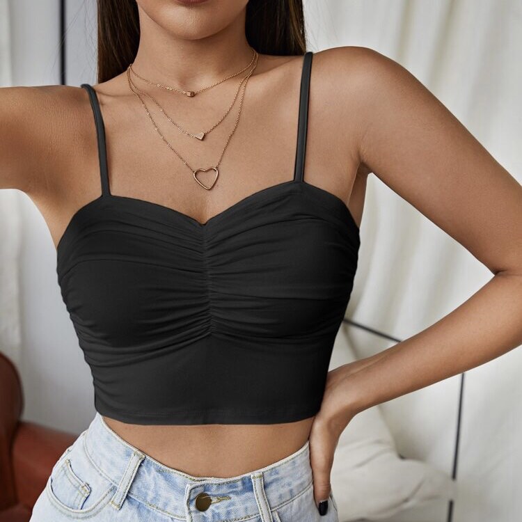 Rib Twist Crop Top - Black – WHITESMOKE