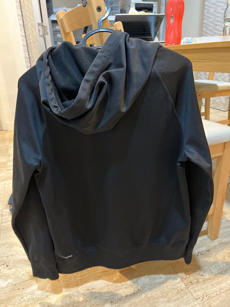 Black Reebok Zip Hoodie Women s Fashion Coats Jackets and
