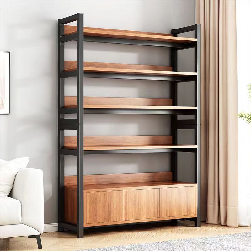 Bookshelf Shelving Floortoceiling Bookcase Dark Brown Storage Shelf