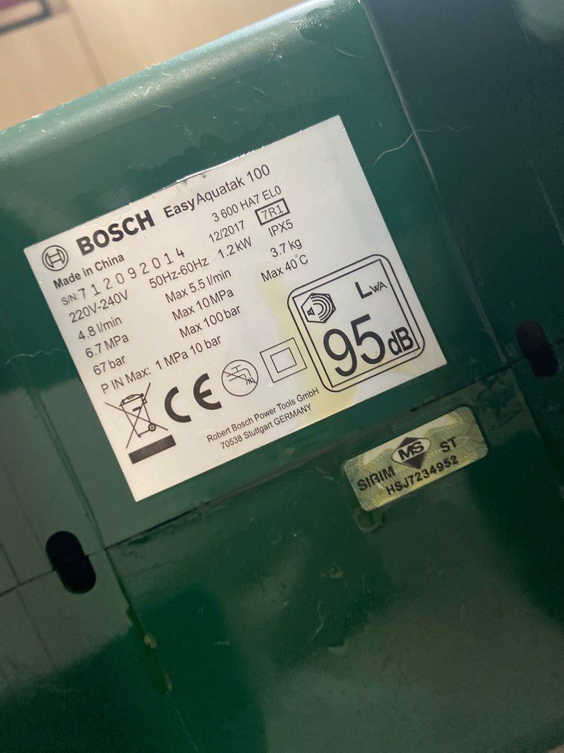 Bosch easyaquatak hot sale 1700 parts
