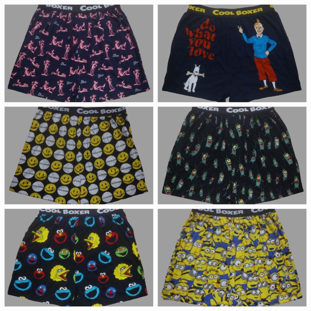 Mens Cartoon Printed Cotton Boxers Shorts Briefs Underwear, Men's Fashion,  Bottoms, New Underwear on Carousell