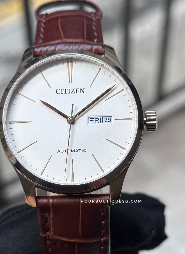 Brand New Citizen PVD Gold Casing with White Dial Automatic Watch NH8353 18A