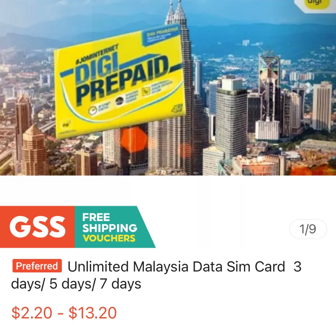 Brand New Malaysian SIM card 6GB for 6 Days, Mobile Phones & Gadgets