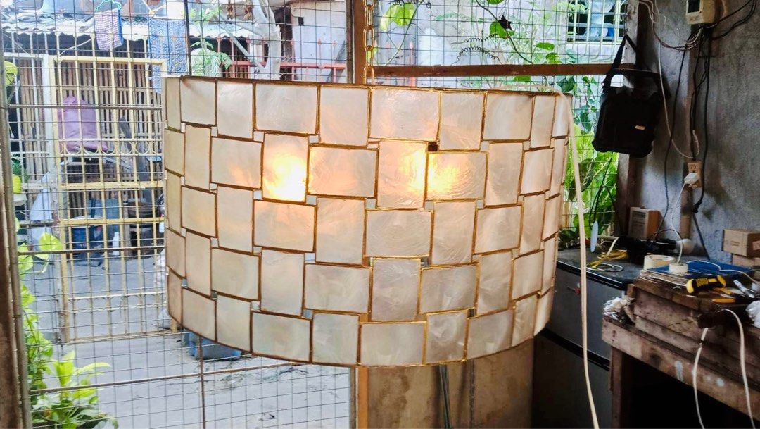 Capiz pendant light (Category: Lighting) located in Caloocan City. Submitted by casadisenyo (Listing ID 1237451377, Image 2). Description: MADE TO ORDER WEAVE CAPIZ PENDANT LIGHT WE CUSTOMIZED OTHER DESIGNS MESSAGE ME FOR INQUIRIES .