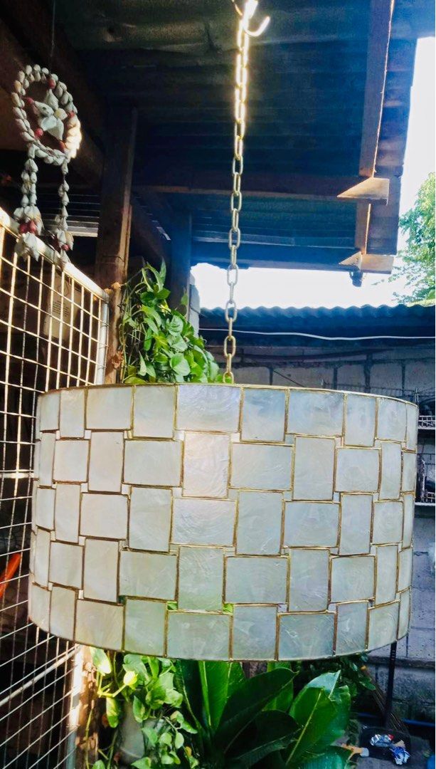 Capiz pendant light (Category: Lighting) located in Caloocan City. Submitted by casadisenyo (Listing ID 1237451377, Image 1). Description: MADE TO ORDER WEAVE CAPIZ PENDANT LIGHT WE CUSTOMIZED OTHER DESIGNS MESSAGE ME FOR INQUIRIES .