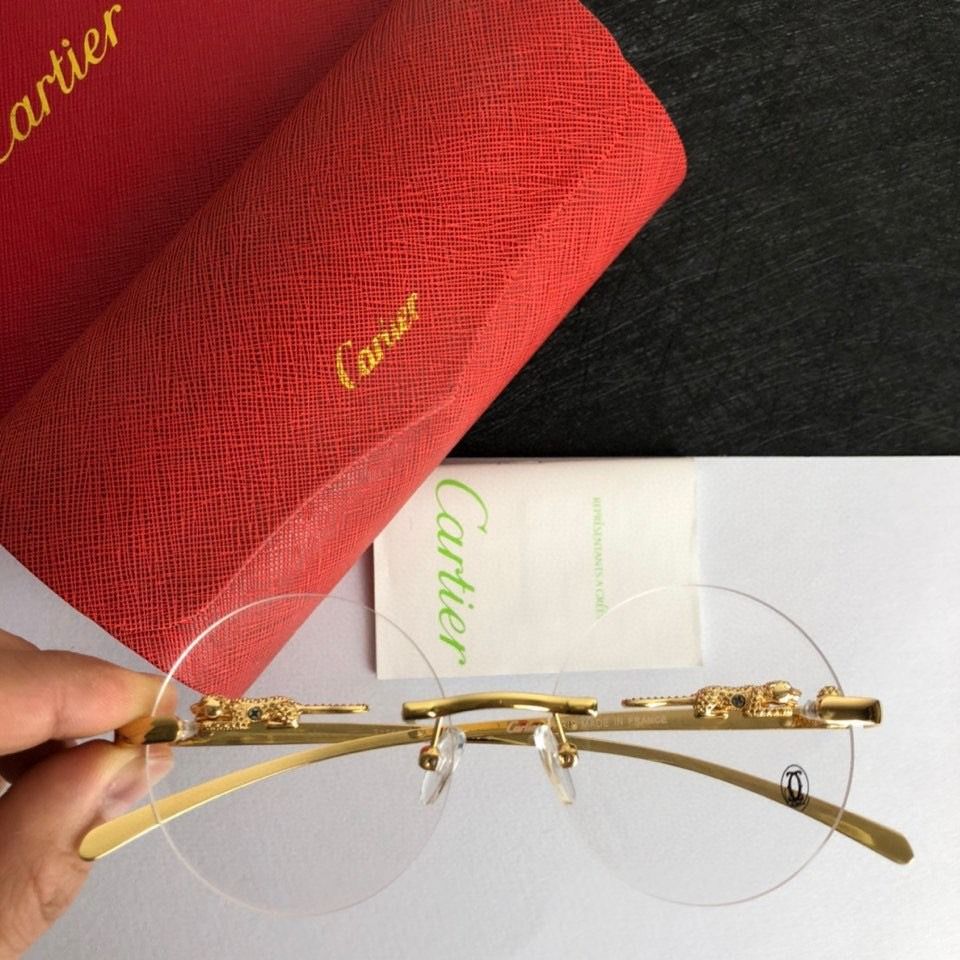 Gold panther cartier glasses deals