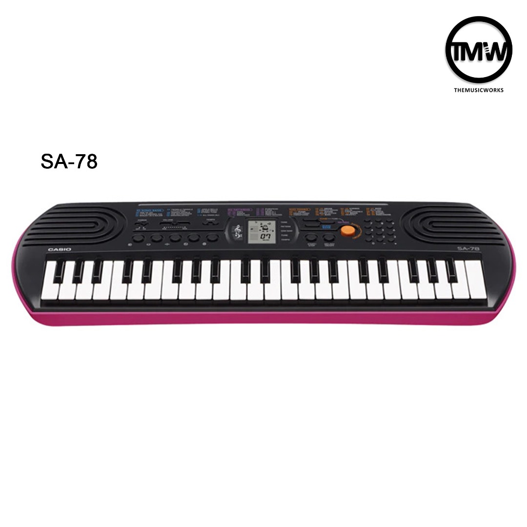 Casio SA 78 Kids Toy Keyboard Piano 44 key Pink NEW READY STOCK