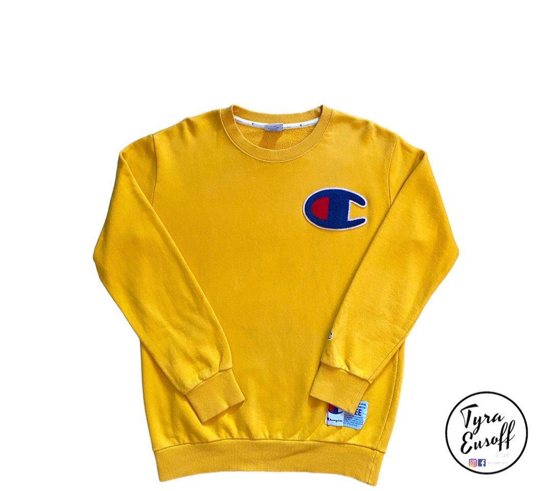 Baby yellow champion crewneck discount