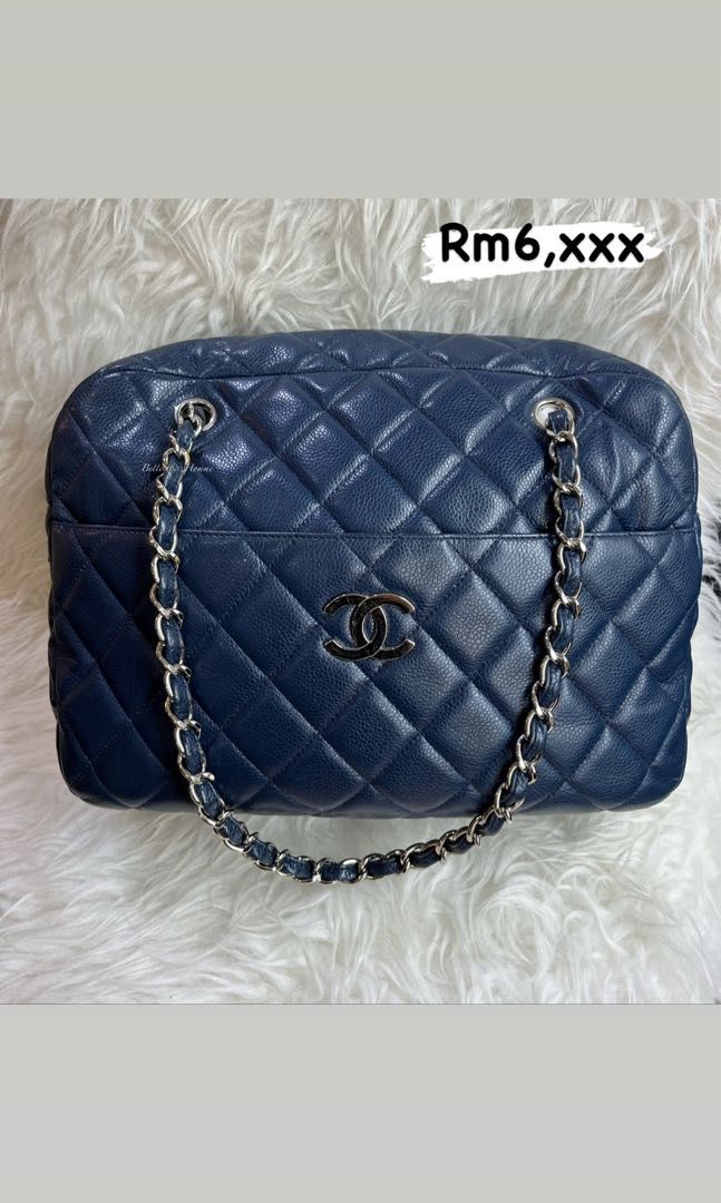 Chanel Blue Caviar Camera Bag