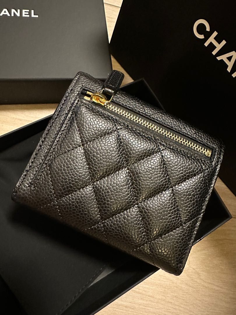 Chanel small flap caviar black Wallet- brand new!, Luxury, Bags & Wallets  on Carousell