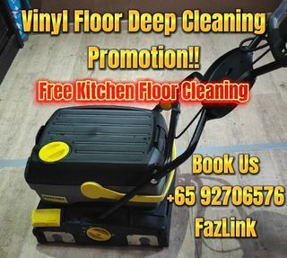Singapore Cheapest Vinyl Floor Cleaning Service / Tiles Floor Cleaning  / Marble Floor Polishing