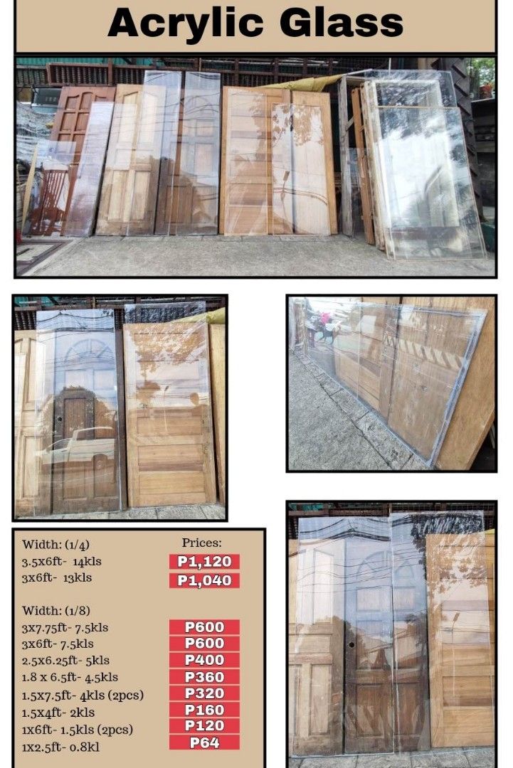 Clear Acrylic Glass, Furniture & Home Living, Home Decor, Other Home