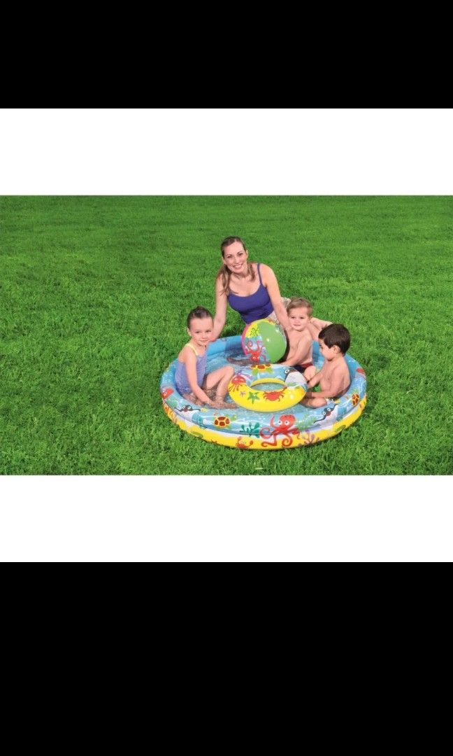 Clearance INFLATABLE POOL SET KOLAM MANDI PELAMPUNG BOLA