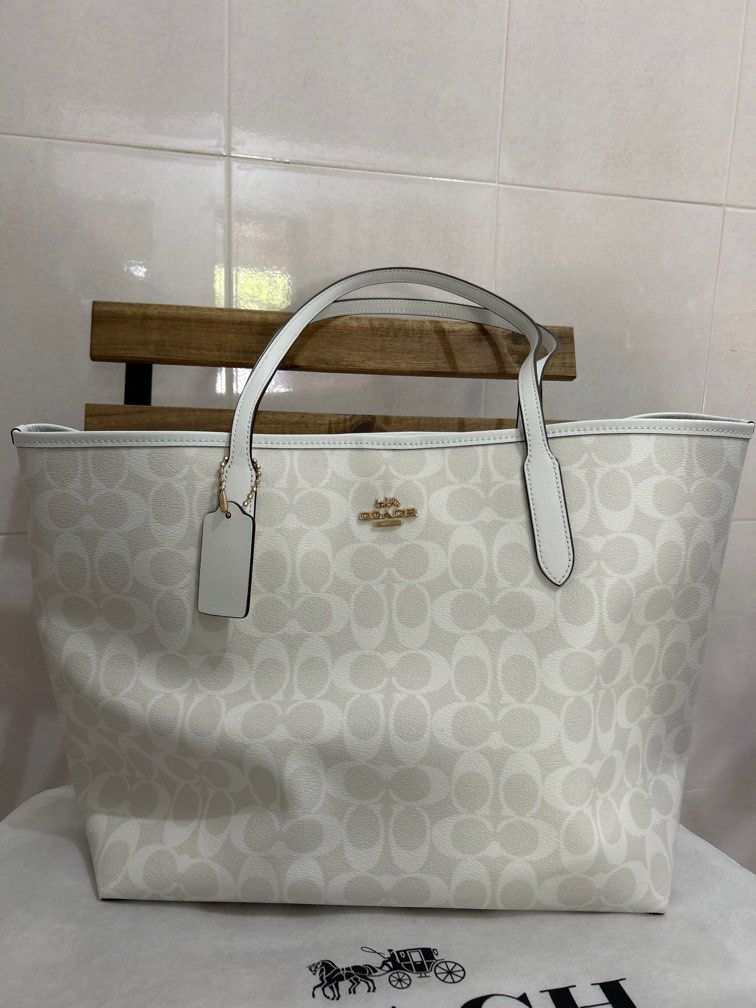 Coach reversible pvc city signature tote shop