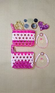 Coinpurse free bracelet and rinh Beaded Handmade