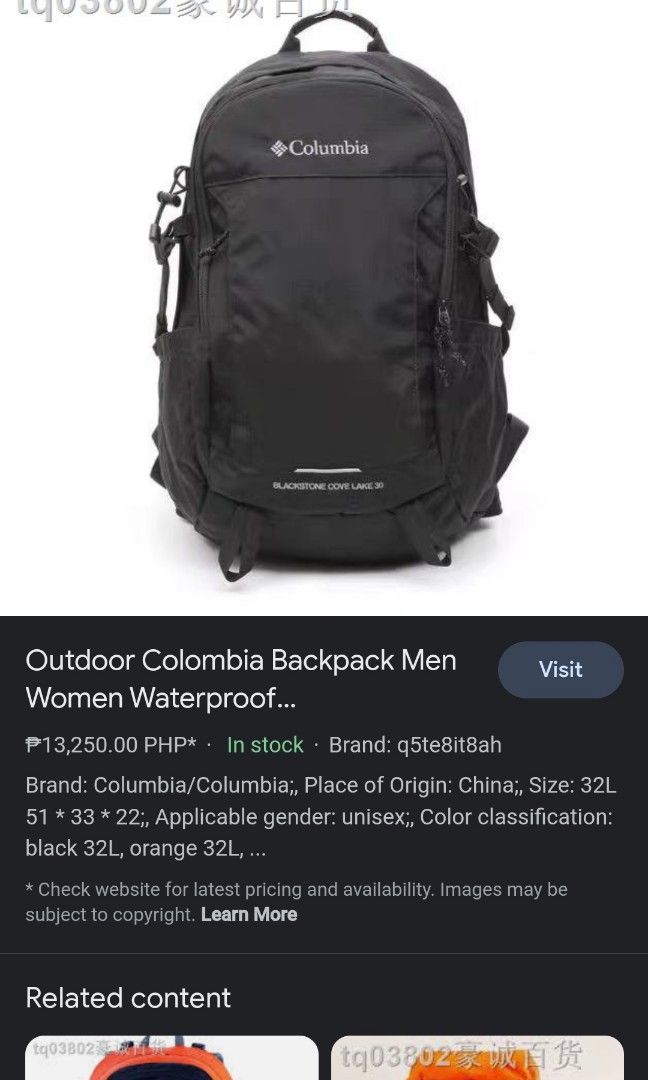 Columbia Backpack 30L on Carousell