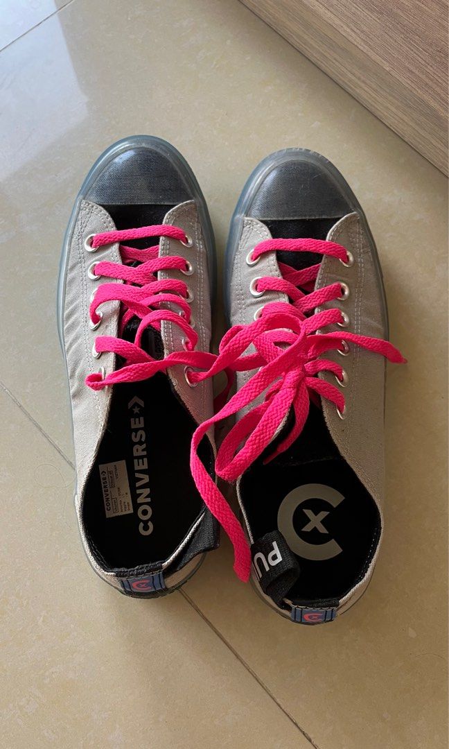 CONVERSE CHUCK TAYLOR CX OX PULL TAB LIMITED EDITION (Ash Stone, Black,  Hyper Pink) Size 40