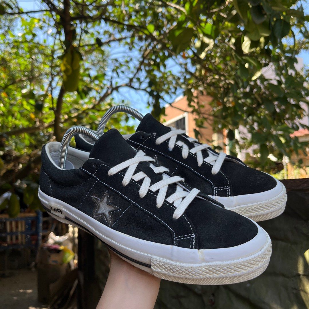Converse one star suede ox black clearance
