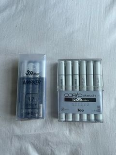Copic Sketch Cool Grey Set (12 colors) Markers & Refill