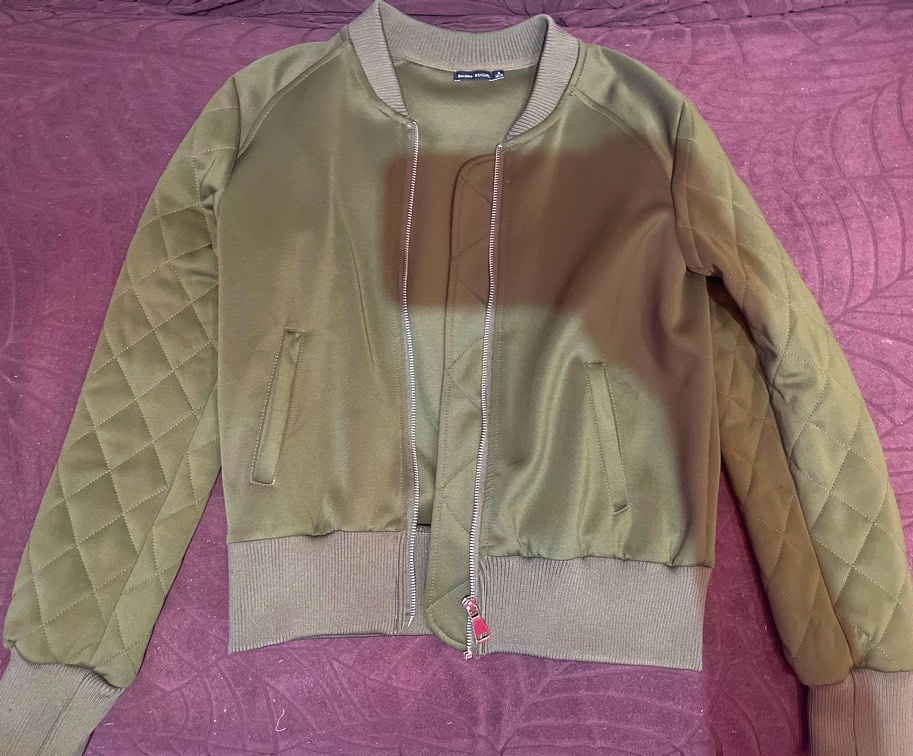 Dark Green Bomber Jacket, Women's Fashion, Coats, Jackets and Outerwear