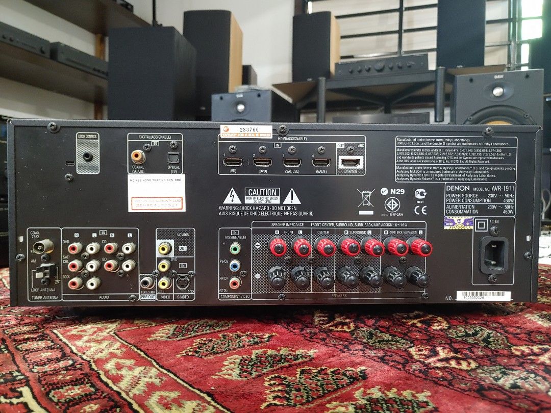 Denon AVR1911 7.1 Channel AV Home Theater Receiver with MultiZone and