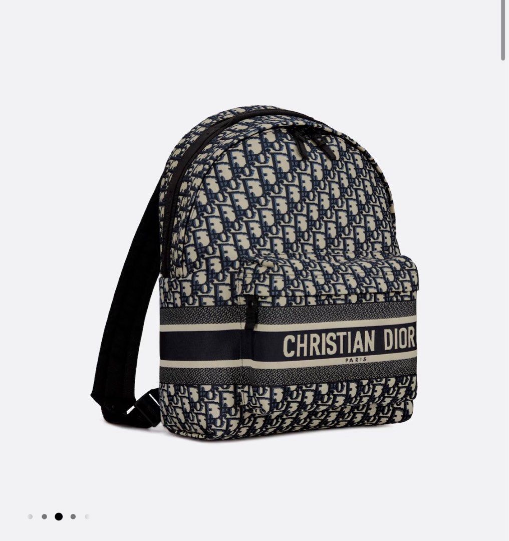 DIORTRAVEL BACKPACK Blue Dior Oblique Jacquard Women s Fashion