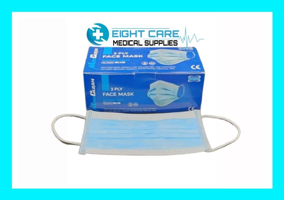 Disposable Face Mask (50pcs per Box) (Category: Medical Supplies & Tools) located in Manila. Submitted by 888.eightcaremed (Listing ID 1237403788, Image 2). Description: Disposable Face Mask * 50pieces per Box *Non-Woven A surgical mask is a loose-fitting, disposable device that creates a physical barrier between the mouth and nose of the wearer and potential contaminants in the immediate environment..