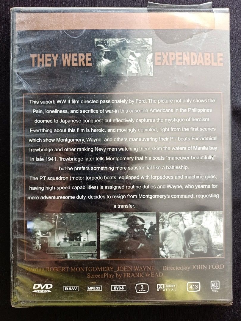 DVD They Were Expendable, Hobbies & Toys, Music & Media,