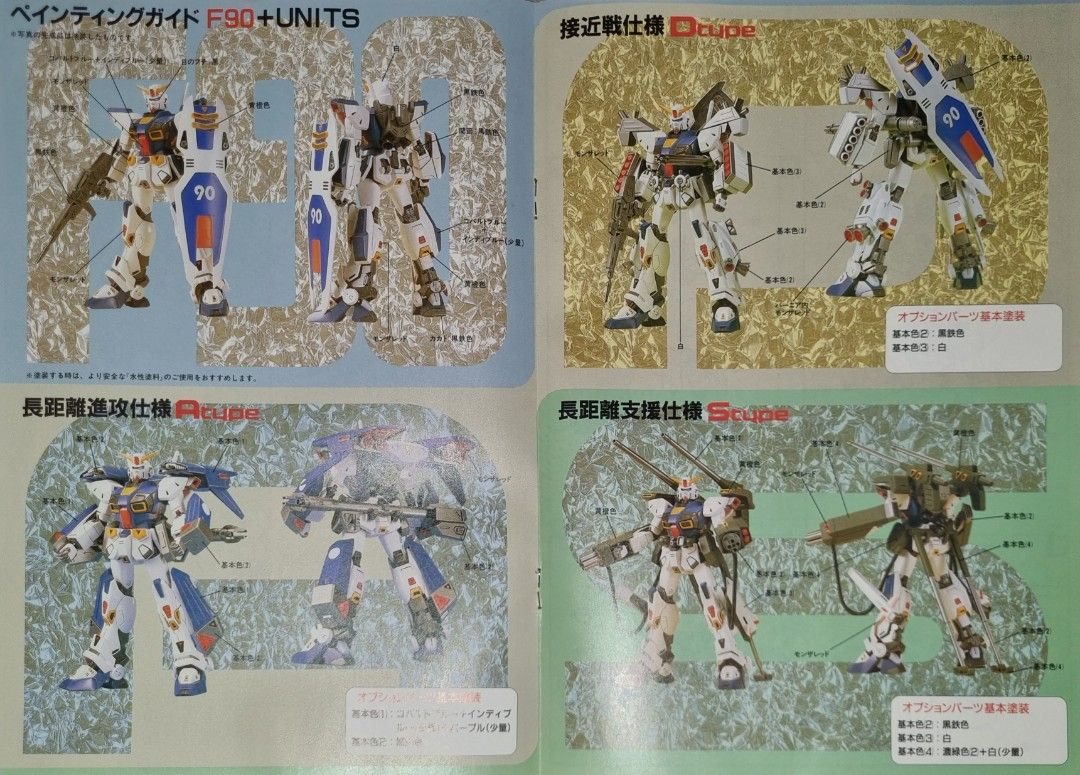 F90 Gundam 1/100 (Category: Gundam Model Kits) located in Singapore. Submitted by gsamrak (Listing ID 1237510138, Image 2). Description: Different range of weapon type all-in-one.