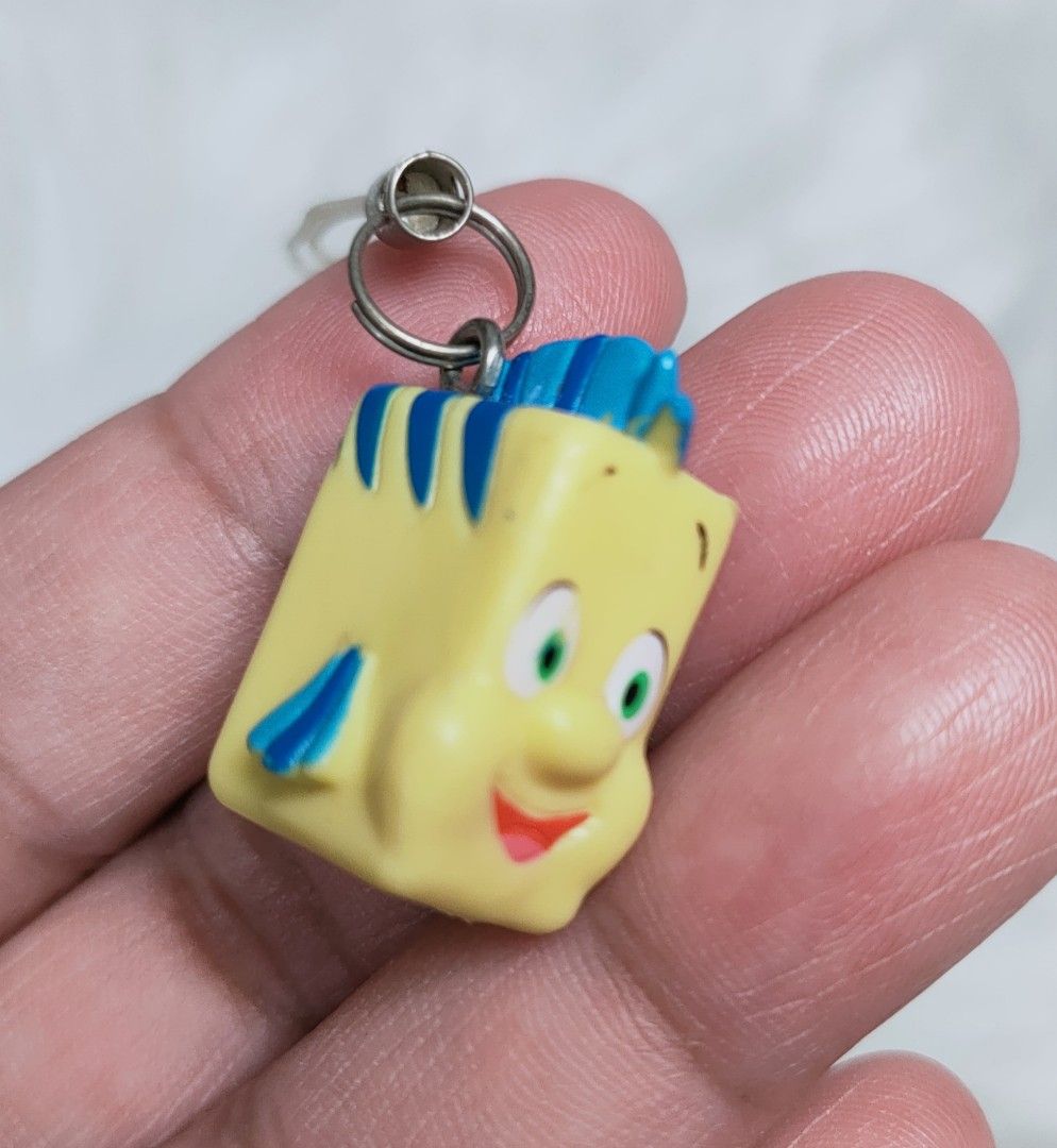 Flounder from the Little Mermaid Collectible Hard Charm, Hobbies & Toys