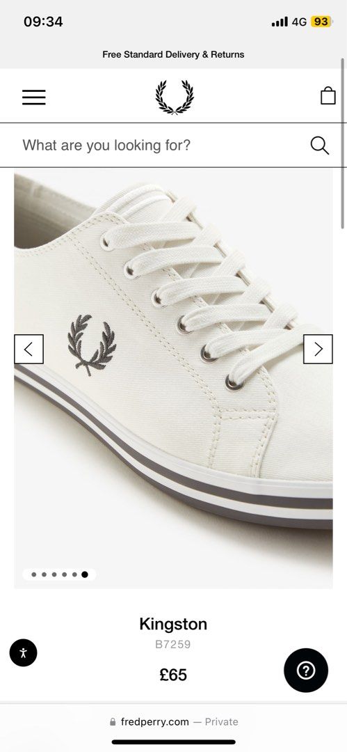 FRED PERRY CLASSIC WHITE LEATHER KINGSTON SHOES