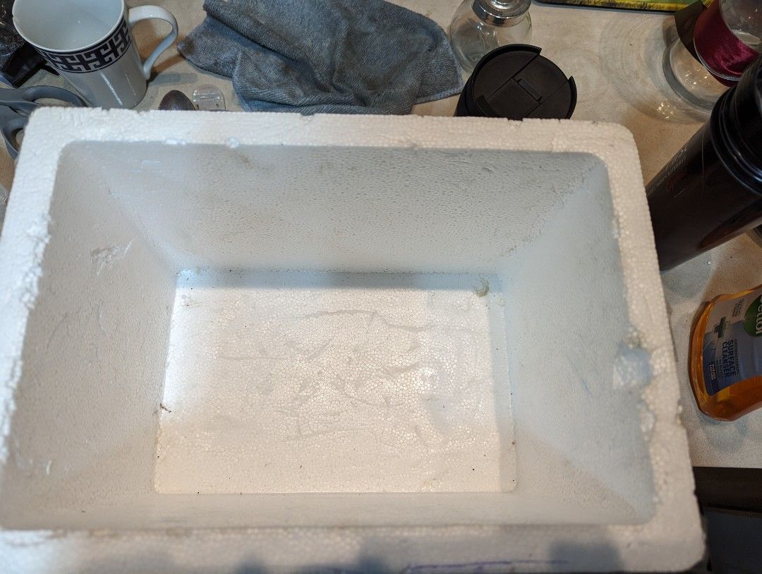 FREE Styrofoam cold storage box. Works like a charm, Furniture & Home