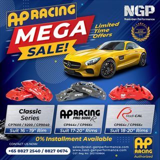 [MEGA SALE] AP-Racing Big Brake Kit Upgrade |BREMBO |CP9200,CP9040,CP9448,CP9660,CP9540,CP9560,RADICAL M3, M5, RS4, RS5, RS7, Lexus, G20, G30,F10, BMW, Audi, Mercedes, Honda, Toyota, Mazda, Mini, Mitsubishi, Volkswagen BBK
