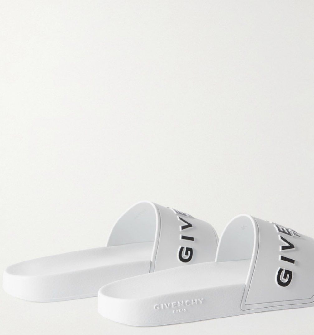 Givenchy logo rubber slides hot sale