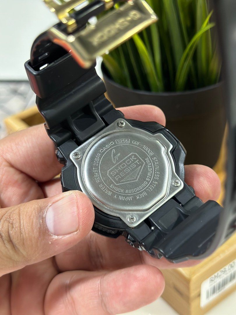 G shock GDF100 Gold Black