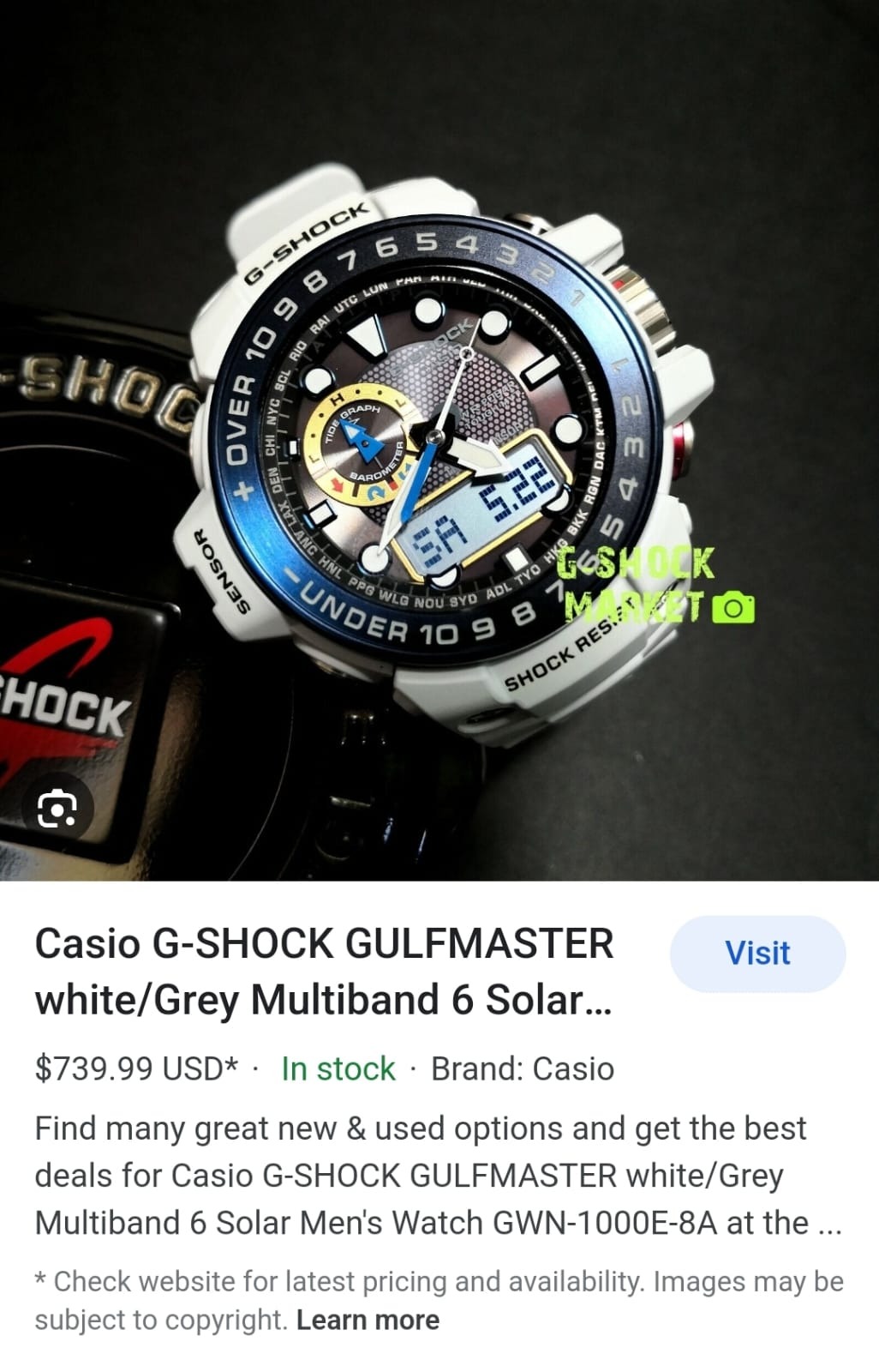 Casio gulfmaster white new arrivals
