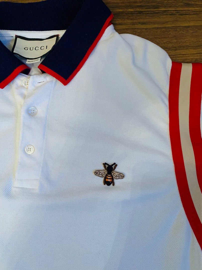 Gucci Bee Polo Shirt (Formal), Men'S Fashion, Tops & Sets, Tshirts & Polo  Shirts On Carousell