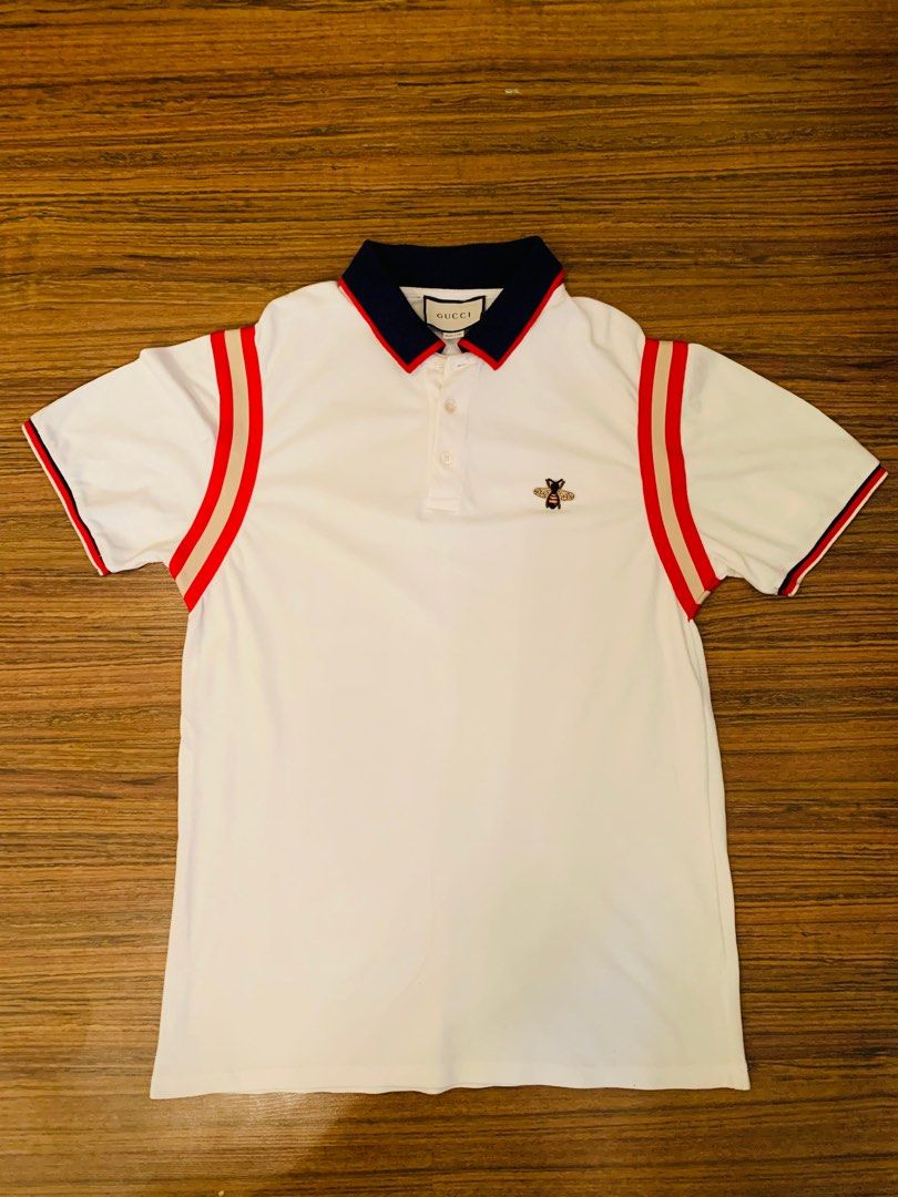 Gucci Bee Polo Shirt (Formal), Men'S Fashion, Tops & Sets, Tshirts & Polo  Shirts On Carousell